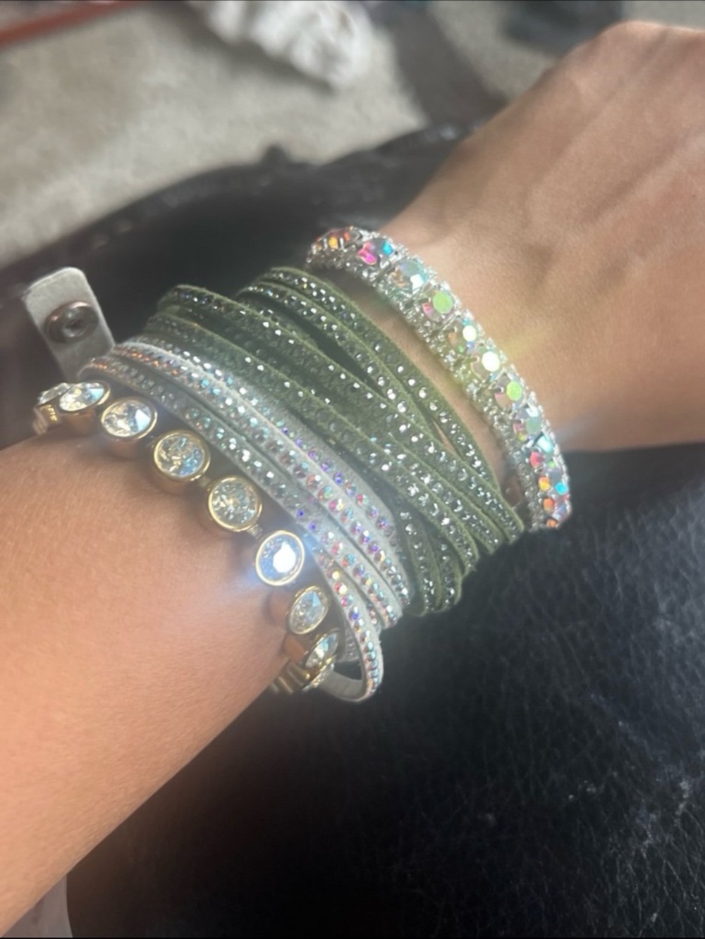 Wrap-Star Bracelet, Crystal Aurore Boreale like new #no box - Picture 10 of 13
